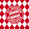 拜仁慕尼黑足球俱乐部徽章 - 红白菱形格与FC Bayern字样